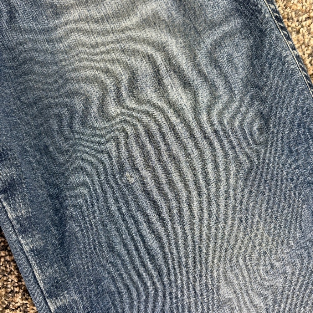 St. John Caviar Blue Straight Leg Fit Stretch Jeans Womens 6 Casual Italy Made - Picture 4 of 14